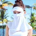 thumbnail image 3 of YAOBAMM Cycling Headgear Summer Sunscreen Face Hood Cool Touch Breathable Face protective Solid Color Full Protection Outdoor Lace Up Neck Protection, 3 of 6