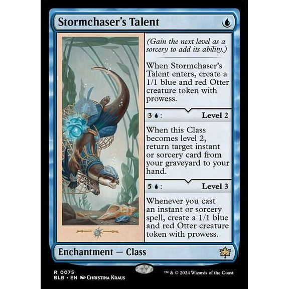 MtG Bloomburrow Rare Stormchaser's Talent #75
