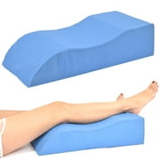 Yirtree Leg Elevation Pillow - with Memory Foam Top, High-Density Leg Rest Elevating Foam Wedge- Relieves Leg Pain, Hip and Knee Pain, Improves Blood Circulation, Reduces Swelling