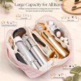 thumbnail image 4 of trousse De Toilette Carre En Cuir Pu Pour Femme - Grand Sac Cosmtiques Rose Pour Homme Trousse De Voyage Pour Homme Et Femme Bagages D'avion, 4 of 5