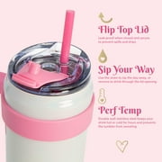 Paris Hilton 40oz Tumbler with Removable Handle - White