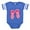 Royal Blue, variant on CafePress - Pink Flip Flops - Cute Infant Baby Football Bodysuit