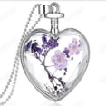 thumbnail image 1 of follureDIY Heart Glass Lavender Floating Memory Living Pendant Necklace, 1 of 1