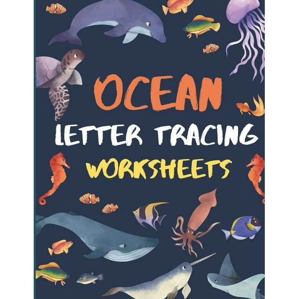 ocean letter tracing worksheets abc practis pages for