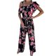 thumbnail image 1 of Moda Mujer Casual Impresión Volantes Tirantes Un Hombro Cordón Mono Pantalones de Pierna Ancha Odeerbi ODB-6, 1 of 9