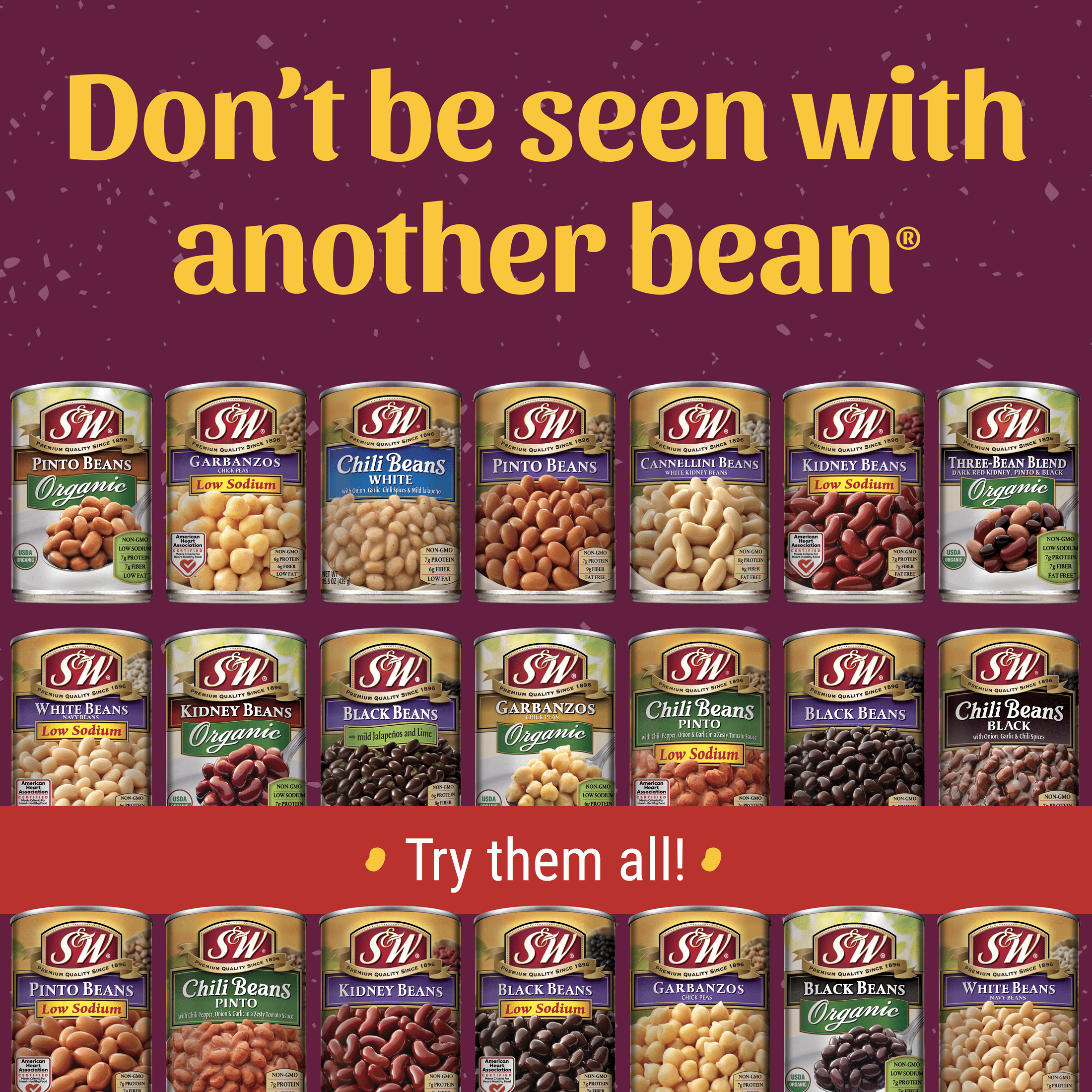 (6 pack) S&W Cannellini Beans - White Kidney Beans - 15.5 oz. Can