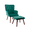 Dark Green, variant on Modern Accent Chair and Ottoman Set, Home Leisure Chair with Footrest, Comfy Upholstered Armchair with Soft Back, Reading Chair with Solid Wood Legs for Living Room Bedroom, Beige, D5469