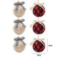 thumbnail image 6 of Mosey 6Pcs 6CM Christmas Foam Ball Cloth Covered Shatterproof Reusable Holiday Decoration Xmas Tree Hanging Ball Ornament Pendant Party Supplies Gift, 6 of 8