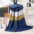 thumbnail image 2 of Blue and Gold Marble Glitter Waves Pattern Blanket,Comfortable Soft Flannel Throw Blanket,All Season,Warm Lightweight Blankets for Sofa Bed Couch Living Room Chair,40"x50", 2 of 4