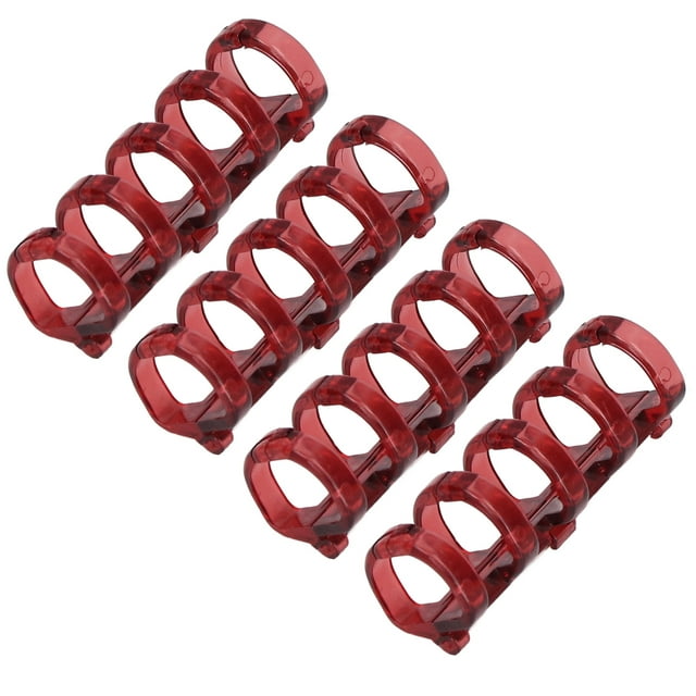 20Pcs Binding Rings, Plastic Transparent Segmented Loose Leaf Clamp 11mm Binding Thickness 60 Sheets Office Supplies for Offices Shcools Students Teachers