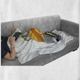 thumbnail image 6 of Christmas Soft Flannel Fleece Throw Blanket, Yellow Vintage Truck and Tree Design with Star Topper Old Farm Vehicle, Cozy Plush for Indoor and Outdoor Use, 50" x 70", White Yellow Green, by Ambesonne, 6 of 6