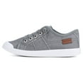 thumbnail image 6 of JENN ARDOR Slip on Sneakers for Women Low-top Canvas Flat Shoes Light Gray Size 7.5, 6 of 11