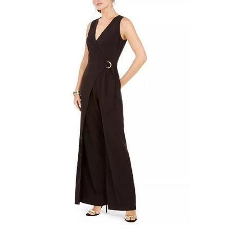 UPC 689886553970 product image for Vince Camuto Women’s D-Ring Belted Wrap Jumpsuit  Black  8 - NEW | upcitemdb.com