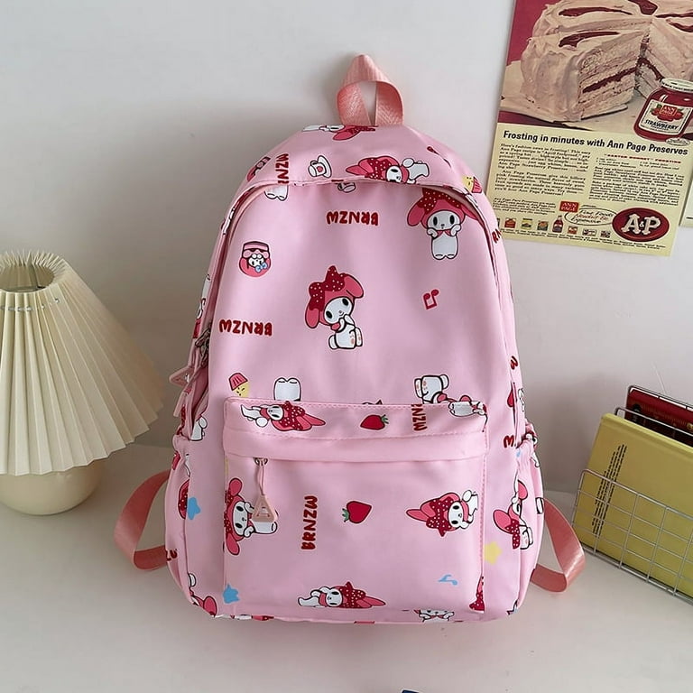 hello kitty graffiti backpack Sanrio Cinnamoroll Graffiti Print Backpack, Hello Kitty Kuromi Anime Preppy  Schoolbag, Student Casual Travel Commute Knapsack