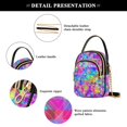 thumbnail image 4 of FORMRS Crossbody Bag for Women Quilted Travel Shoulder Cell Phone Purse with Chain Strap Handbag, Vibrant Geometric Pattern, 4 of 7