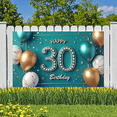thumbnail image 7 of Balloon Decoration Happy Birthday Banner Metallic Balloons Confetti Design Photo Prop for 30th Birthday Celebration Party Event Decoration, 7 of 7