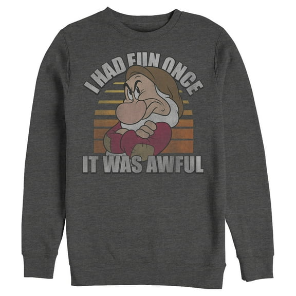 Men's Snow White and the Seven Dwarfs Grumpy Fun Once Sweatshirt