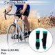 thumbnail image 2 of Calcetines de ciclismo únicos, impermeables y transpirables, anti-fricción, para exteriores, en azul y negro, tamaño L (43-46), neutros y universales, 1 par, patrón a rayas., 2 of 7