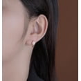 thumbnail image 3 of Solid 925 Sterling Silver Daisy Flower Hoop Earrings for Women Teens Flower Hoop Earrings Spring Cartilage Helix Earrings, 3 of 13