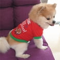 thumbnail image 5 of YUEHAO Christmas Sweaters for Dogs,  Pet Supplies New Pattern Tricolor Christmas Dog Clothing Cotton GreenT shirt Puppy Red, 5 of 9