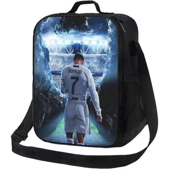 Soccer Player #7 Cristiano Ronaldo Lunch Bag For Daily Work Sport Outdoor Football Fans Lunch Box-Style 5