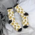 thumbnail image 5 of Bingfone Compression Socks for Women and Men Long Socks for Running Athletic Cycling Nurse- Gold Dots and Leaves, 5 of 6