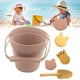 thumbnail image 3 of Juego De 6 Unidades De Juguetes De Playa, Juego De Herramientas De Excavación De Arenero De Silicona, Cubo De Arena Portátil Para Playa, Juguete Eigraketly FN007379-06, 3 of 6
