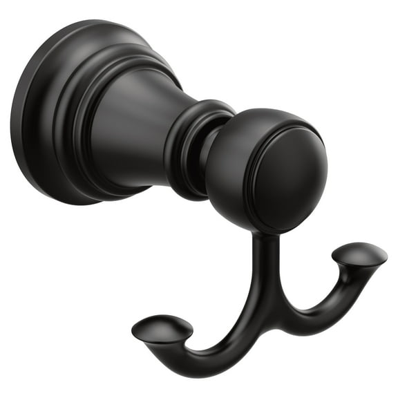 Moen YB8403BL Weymouth double robe hook