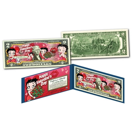 UPC: 0749002304470 | BETTY BOOP * Happy Valentine s Day * Officially Licensed Colorized U.S. $2 Bill