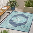 thumbnail image 3 of GDF Studio Oxbow 5'3" x 7' Indoor/Outdoor Area Rug, Blue and Ivory, 3 of 6
