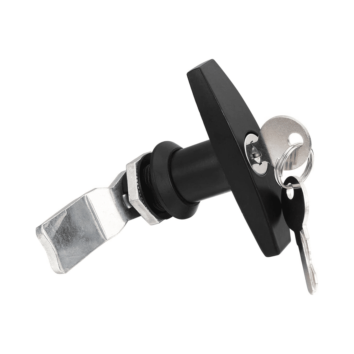 T-Handle Door Lock Truck Cap Locking with 2 Keys for Most of Truck Cap Toppers Tops Black
