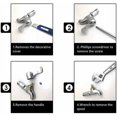 thumbnail image 3 of Cartuchos de cabeza de disco de cerámica de 4 piezas, cartuchos de cerámica de repuesto universales, para cabina de ducha, cocina, cuarto de ducha, válvulas de repuesto de agua de latón, 3 of 5