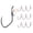 M, variant on 10lots Durability Fishes Hook Catfishes Basses Hook Fishing Lures Hook for Both Beginner and Experienced Anglers