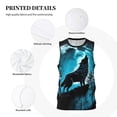 thumbnail image 3 of Honeii Blue Full Moon Wolf print basktball shirt for men and women, Unisex basketball jersey for Theme party-Medium, 3 of 6