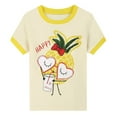 thumbnail image 5 of QEFJNO 2-9Y Kids & Toddler Girls Short Pajamas Pineapple 2 Piece Pjs Set Cotton Summer Sleepwear, 5 of 12