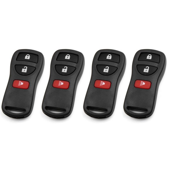 Unique Bargains 4pcs 3 Buttons Car Key Case Shell Replacement CWTWB1U415 for Nissan Xterra 02-05