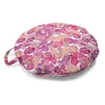 thumbnail image 1 of Floral Round Floor Cushion with Handle, Botanical Theme Colorful Flowers Ornaments Along Watercolor Inspired Painting, Pillow for Living Room & Dorms, 18" Round, Pink and Fuchsia, by Ambesonne, 1 of 4