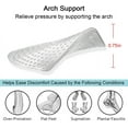 thumbnail image 2 of CAILDANL Arch Support Shoe Insoles for Flat Feet, Gel Arch Inserts for Plantar Fasciitis, Adhesive Arch Pad for Relieve Pressure and Feet Pain- 3 Pairs (Clear, 3 Count (Pack of 1)), 2 of 6