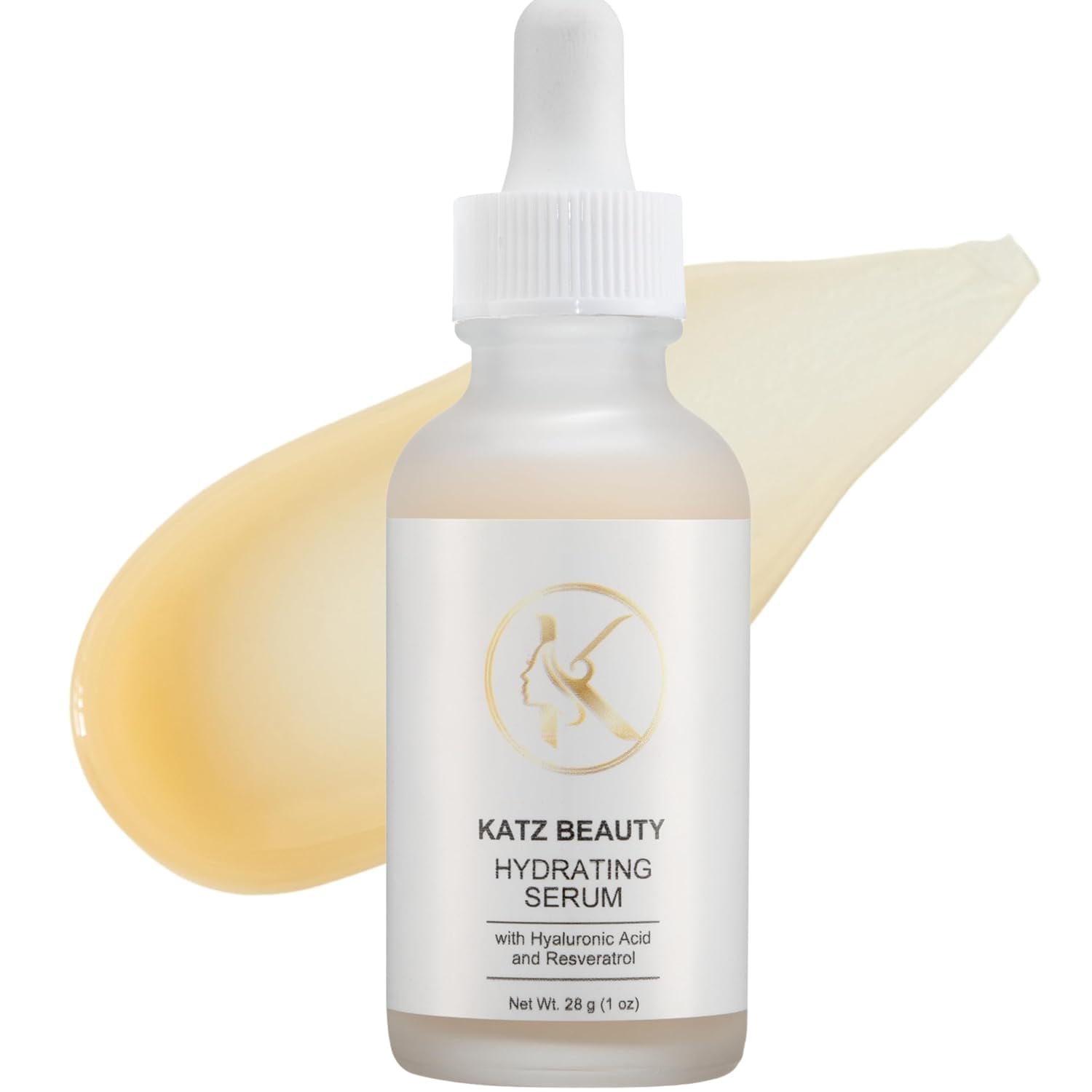 Katz Beauty Hydrating Serum with Hyaluronic Acid and Resveratrol, 1 fl oz