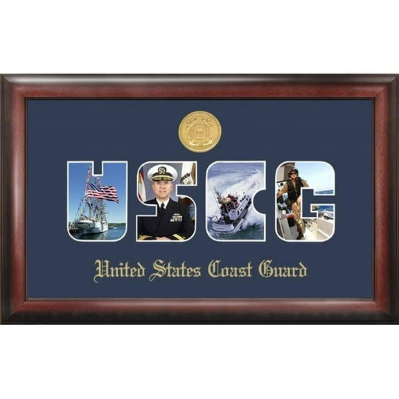 Coast Guard Collage Photo Frame Gold Medallion