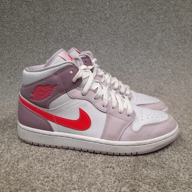 Ni - ke Ni - ke Air Jordan 1 Mid Valentines Day Women 10.5 Men 9 Shoes Sneakers Pink White