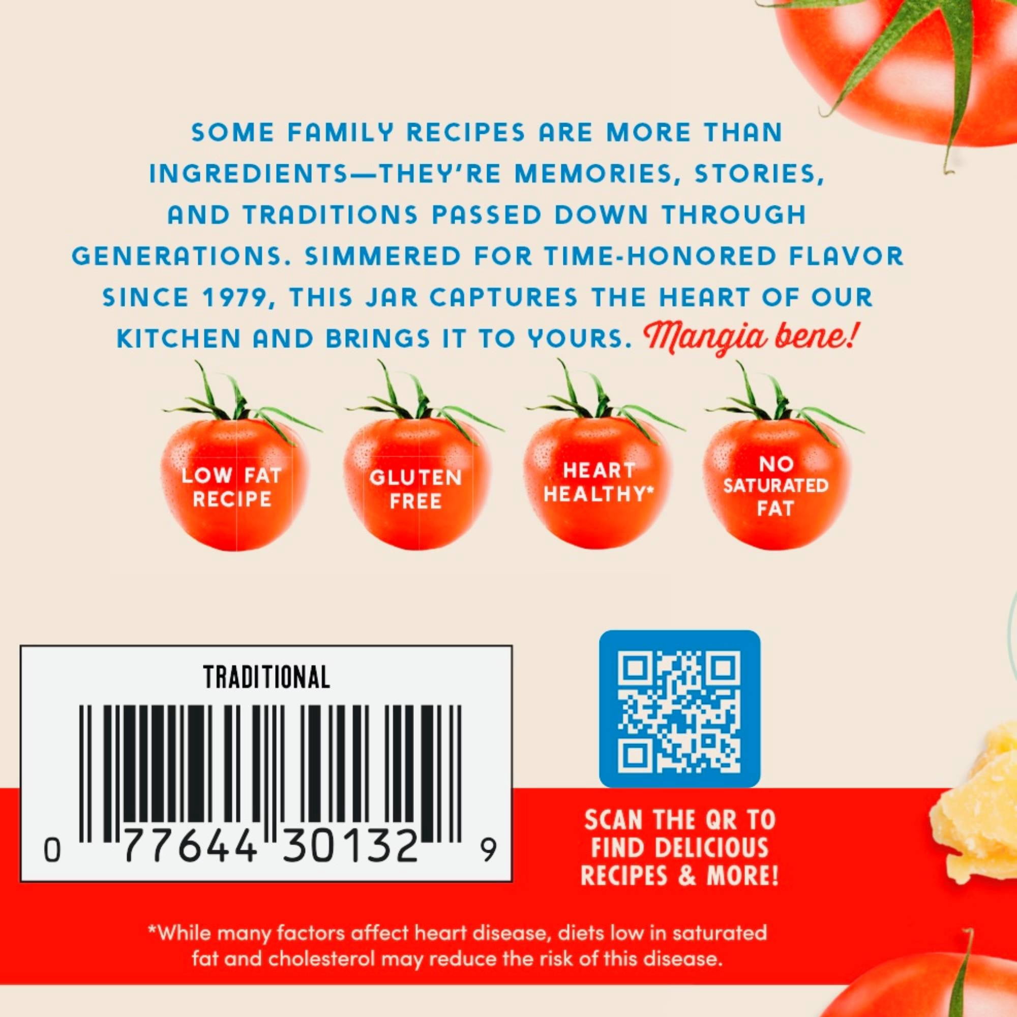 (12 pack) Francesco Rinaldi Traditional Sauce, Original Family Recipe, 24 oz., Low Fat, Gluten Free