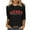 Black, variant on ZRGHAOYLQ Christmas 3/4 Sleeve Shirts for Women 2025 Merry Christmas Print Tees Christmas Long Sleeve T Shirts Casual Crewneck Pullover Tops