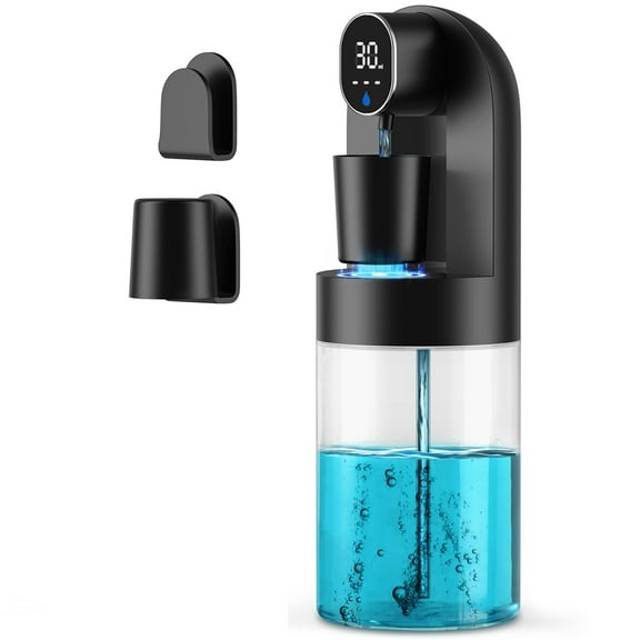 Automatic Mouthwash Dispenser for Bathroom , 21.12 Oz(600 Ml) Touchless Smart Mouth Wash Dispenser for Home Kids Black