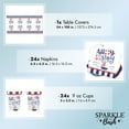 thumbnail image 5 of Sparkle and Bash Nautical Decor - 169-Piece Set, Blue & White - Nautical Theme Serves 24 - Ahoy It’s a Boy Baby Shower Supplies with 7" & 9" Plates, Napkins, Cups & Cutlery - Tablecloth, 5 of 9