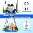 thumbnail image 5 of 440lbs Swing Set-43" Saucer Tree Swing&71" High A Frame Swing Stand Heavy Duty,All Weather Resistance,Durable&Sturdy Textiline &Powder-Coated Tubes,Suit Kids Backyard Outdoor, 5 of 7