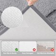 thumbnail image 5 of Bathroom Rugs Set of 2 Pieces with U Shaped Toilet Rug Contoured Mat Fluffy Plush Bath Mats Non Slip Bathroom Carpet Washable (20"x24"+20"x32",Light Grey), 5 of 8