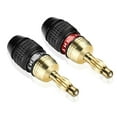 thumbnail image 2 of Banana Plug - Speaker Connector Adapter Pin Closed Screw Type Male Corrosion Resistant 24K Gold Plated Jack Wire Cable Connector (1 Pair), 2 of 5