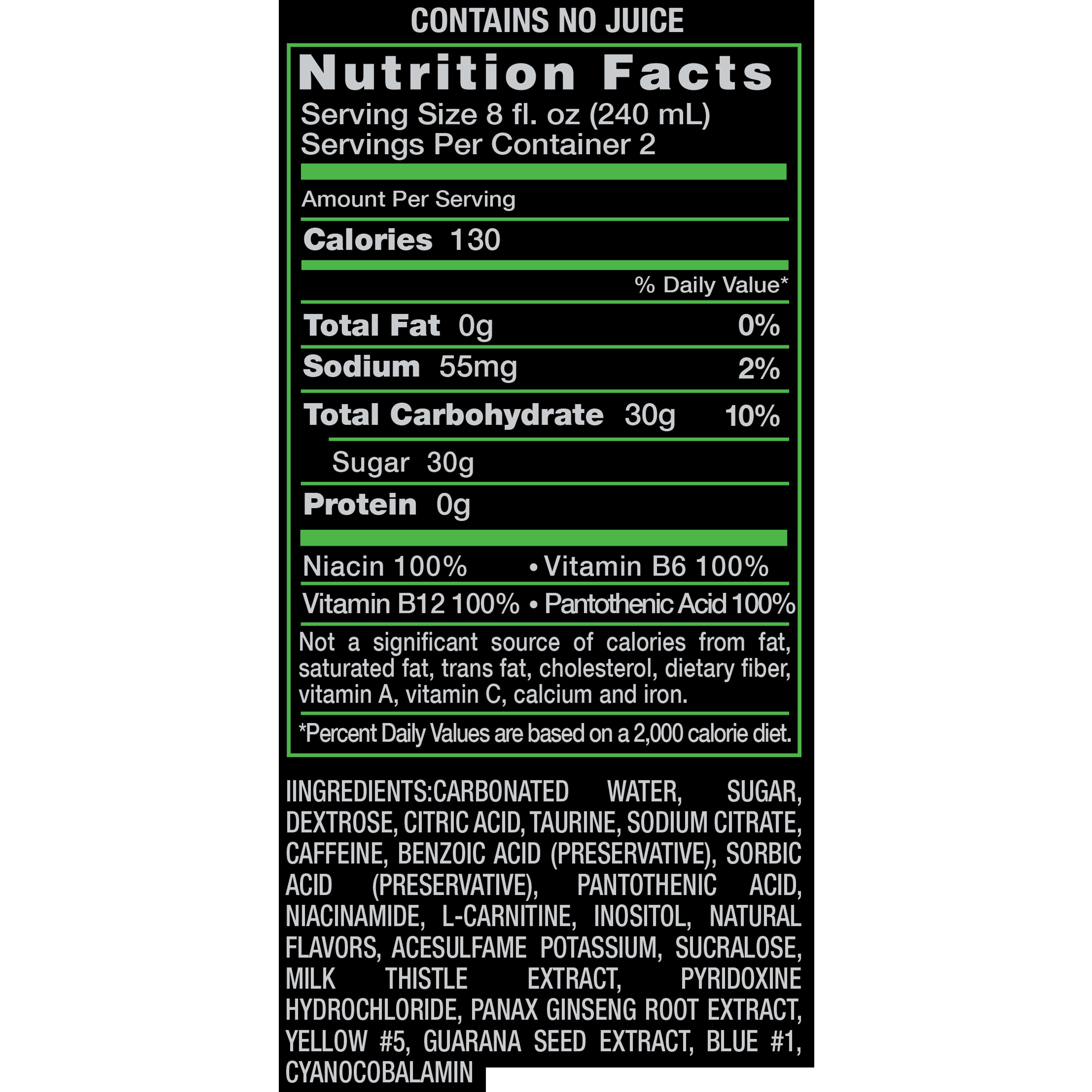 Rockstar Hardcore Energy Drink, Green Apple, 16 oz Cans, 24