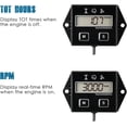 thumbnail image 2 of Digital Hour Meter Tachometer, Maintenance Reminder, User Shutdown, Use for ZTR Lawn Mower Tractor Generator Marine, 2 of 5